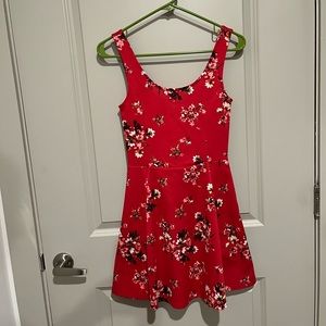 Forever 21 skater dress - size small - red floral